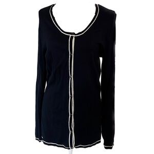 White and Blue Cardigan/ Light Sweater